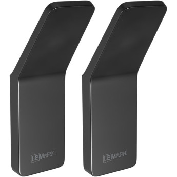 Крючок одинарный LEMARK SMOOTH LINE для полотенец 2 шт чёрный