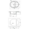 Кухонная мойка LEMARK LACHA 620 серый шелк 9910053